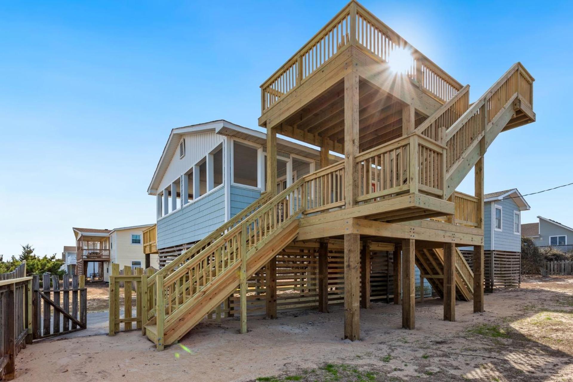 4011 The Dogs House 2 Min Walk To Beach Kitty Hawk Exterior foto
